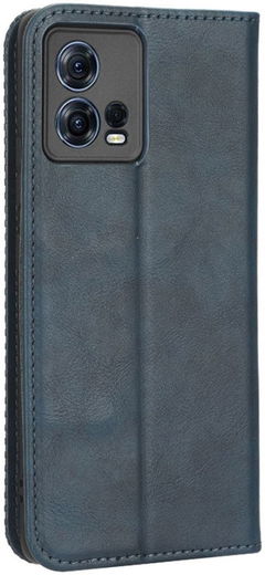 Motorola Edge 30 Fusion Hoesje Wallet Book Case Kunstleer Blauw afbeelding 2
