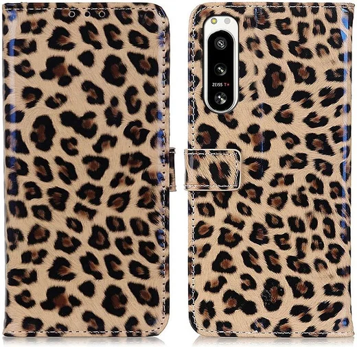 Sony Xperia 5 IV Hoesje Portemonnee Book Case met Luipaard Print afbeelding 4