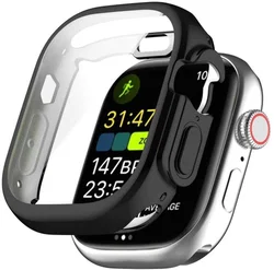 Apple Watch Ultra 3/2/1 Hoesje TPU - Ingebouwde Screen Protector - Zwart afbeelding