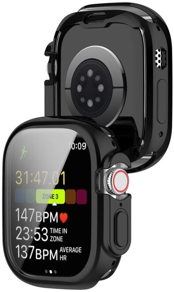 Apple Watch Ultra 3/2/1 Hoesje TPU - Ingebouwde Screen Protector - Zwart afbeelding 2