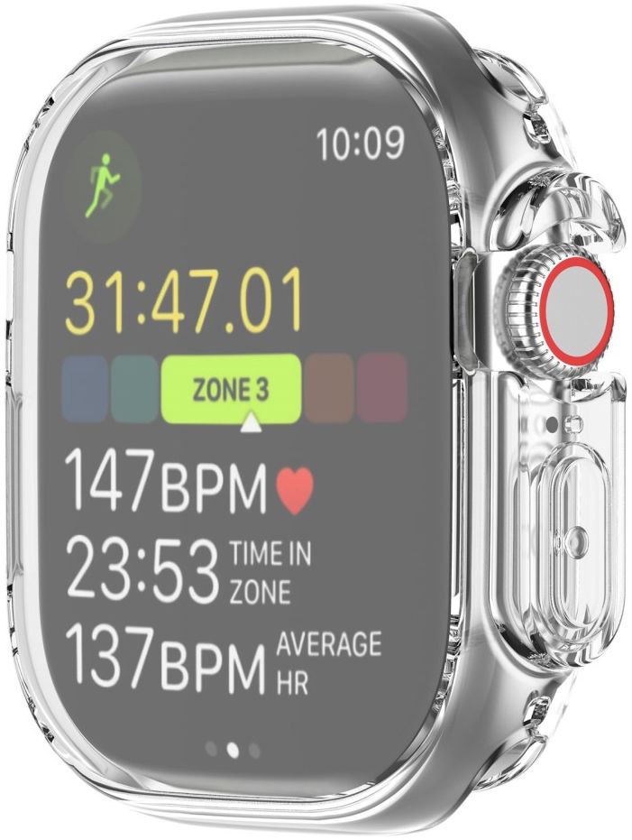 Apple Watch Ultra 3/2/1 Hoesje TPU - Ingebouwde Screen Protector - Transparant afbeelding 5