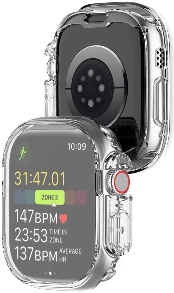 Apple Watch Ultra 3/2/1 Hoesje TPU - Ingebouwde Screen Protector - Transparant afbeelding 2