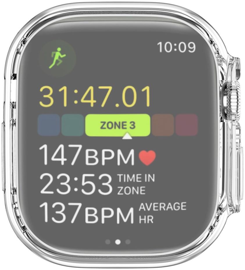 Apple Watch Ultra 3/2/1 Hoesje TPU - Ingebouwde Screen Protector - Transparant afbeelding 3