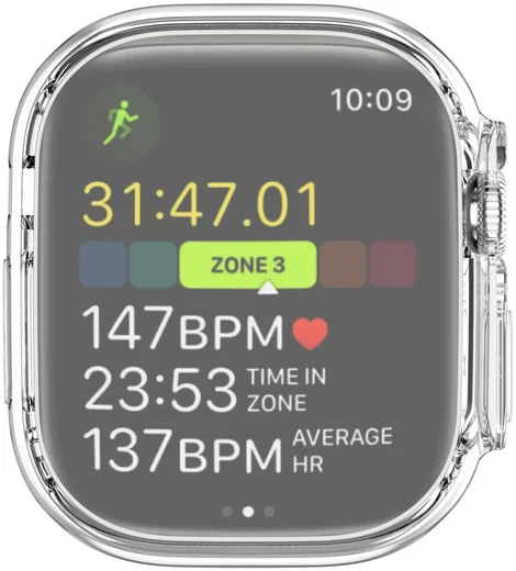 Apple Watch Ultra 3/2/1 Hoesje TPU - Ingebouwde Screen Protector - Transparant afbeelding 3