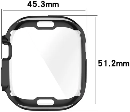 Apple Watch Ultra 3/2/1 Hoesje TPU - Ingebouwde Screen Protector - Transparant afbeelding 8