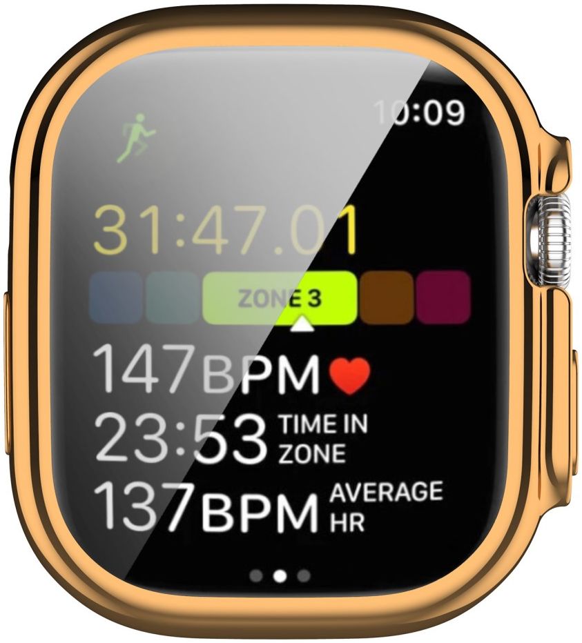 Apple Watch Ultra 3/2/1 Hoesje TPU - Ingebouwde Screen Protector - Roze Goud afbeelding 3