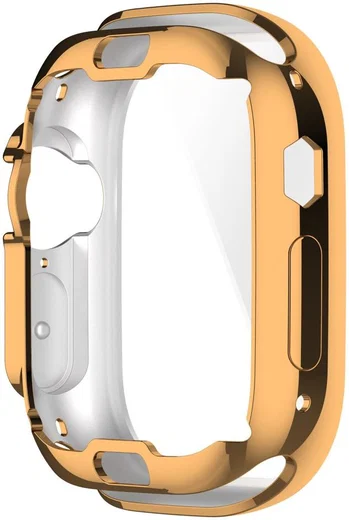 Apple Watch Ultra 3/2/1 Hoesje TPU - Ingebouwde Screen Protector - Roze Goud afbeelding 6