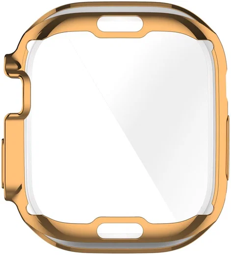 Apple Watch Ultra 3/2/1 Hoesje TPU - Ingebouwde Screen Protector - Roze Goud afbeelding 7