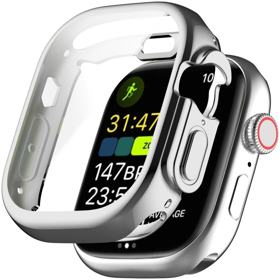 Apple Watch Ultra 3/2/1 Hoesje TPU - Ingebouwde Screen Protector - Zilver afbeelding 1
