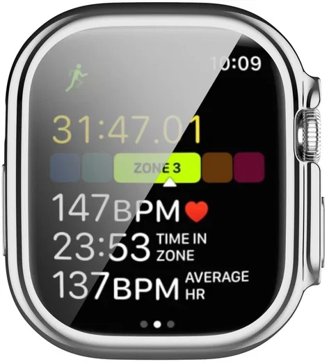 Apple Watch Ultra 3/2/1 Hoesje TPU - Ingebouwde Screen Protector - Zilver afbeelding 3