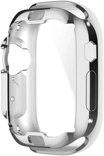 Apple Watch Ultra 3/2/1 Hoesje TPU - Ingebouwde Screen Protector - Zilver afbeelding 6