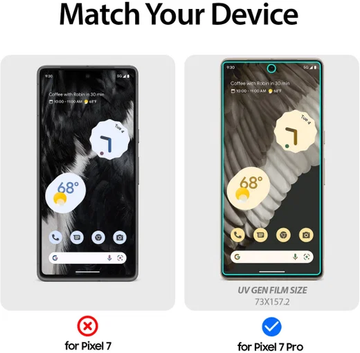 Whitestone Dome Glass Google Pixel 7 Pro Screen Protector 2-Pack afbeelding 6