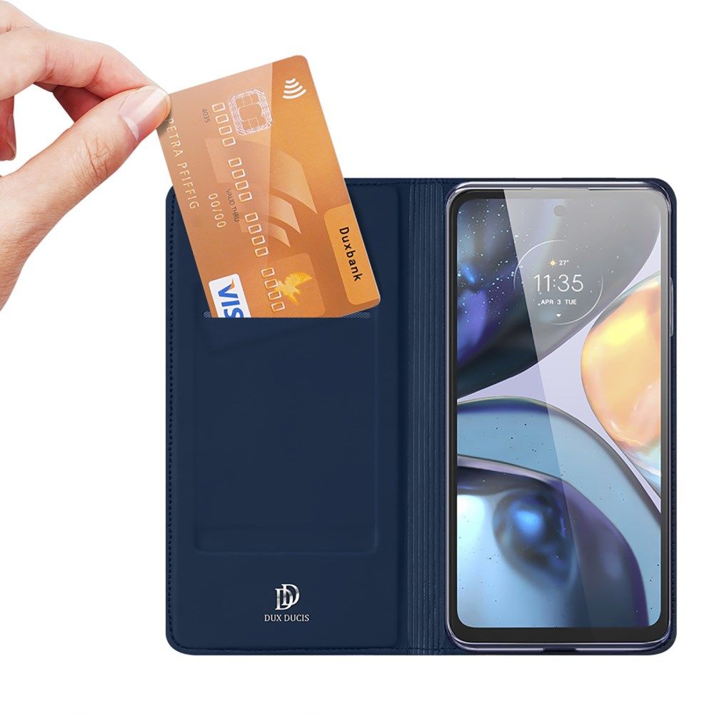 Dux Ducis Skin Pro Motorola Moto G22 / E32s Hoesje Portemonnee Blauw afbeelding 1