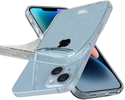 HappyCase iPhone 14 Hoesje Flexibel TPU Glitter Print afbeelding 2