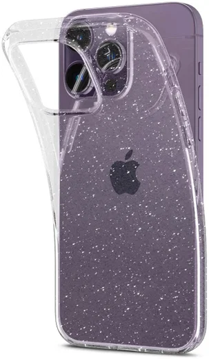 HappyCase iPhone 14 Pro Hoesje Flexibel TPU Glitter Print afbeelding 4