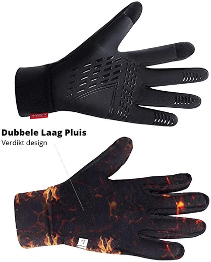 Winter Handschoenen Touchscreen Winddicht en Waterproof Zwart - Maat M afbeelding 6