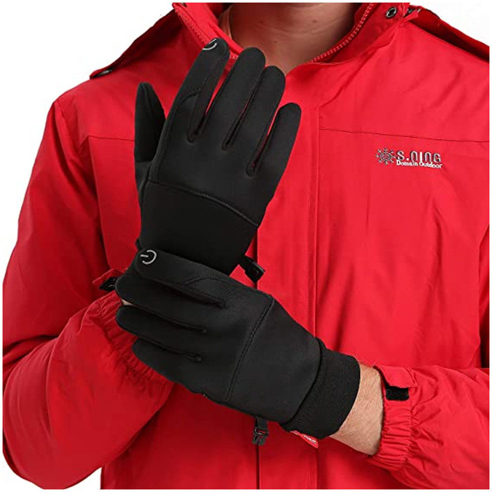 Winter Handschoenen Touchscreen Winddicht en Waterproof Zwart - Maat L afbeelding 8