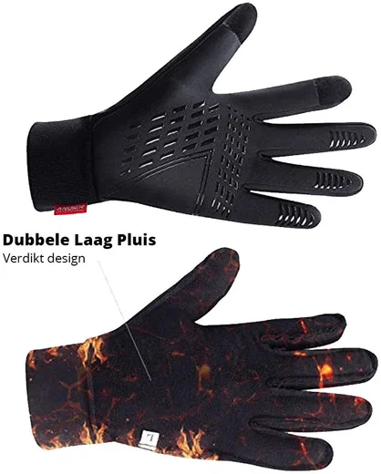 Winter Handschoenen Touchscreen Winddicht en Waterproof Zwart Maat XL afbeelding 6