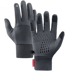 Winter Handschoenen Touchscreen Winddicht en Waterproof Grijs - Maat M afbeelding