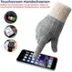 Gebreide Touchscreen Handschoenen Windproof Grijs - Maat S afbeelding 2