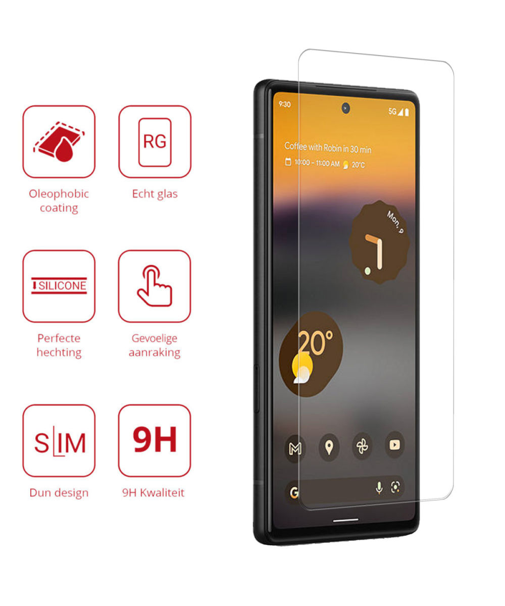 Rosso Google Pixel 6a 9H Tempered Glass Screen Protector afbeelding 2