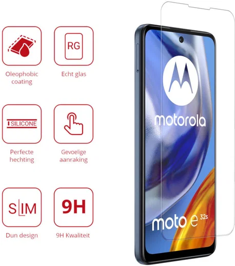 Rosso Motorola Moto E32S 9H Tempered Glass Screen Protector afbeelding 2