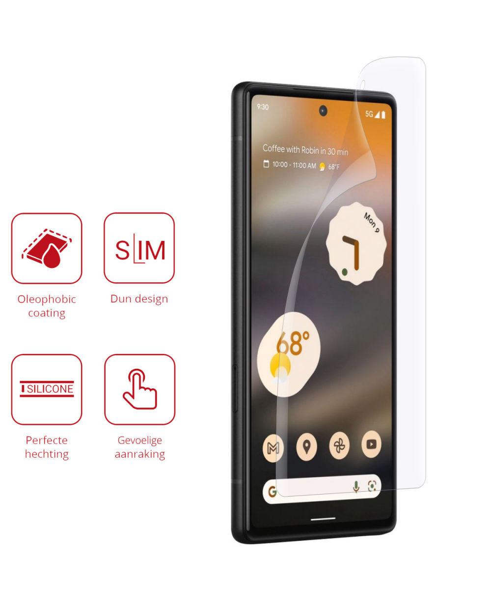 Rosso Google Pixel 6a Ultra Clear Screen Protector Duo Pack afbeelding 2