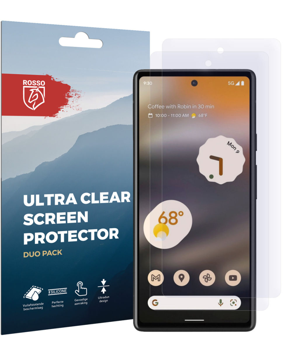 Rosso Google Pixel 6a Ultra Clear Screen Protector Duo Pack afbeelding 5