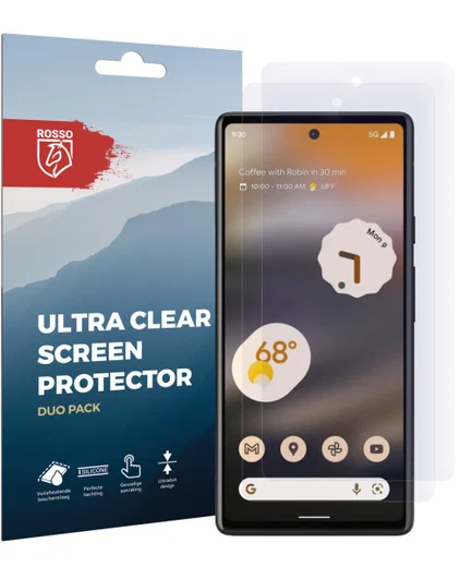Rosso Google Pixel 6a Ultra Clear Screen Protector Duo Pack afbeelding 5
