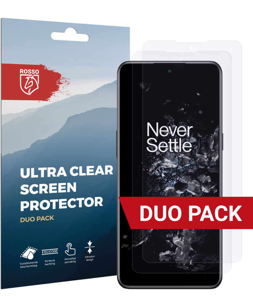 Rosso OnePlus 10T Ultra Clear Screen Protector Duo Pack afbeelding 1