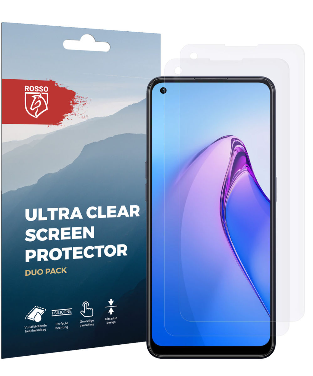 Rosso Oppo Reno 8 Ultra Clear Screen Protector Duo Pack afbeelding 6