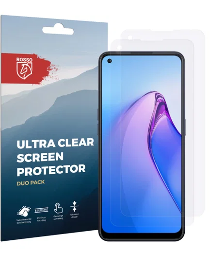 Rosso Oppo Reno 8 Ultra Clear Screen Protector Duo Pack afbeelding 6