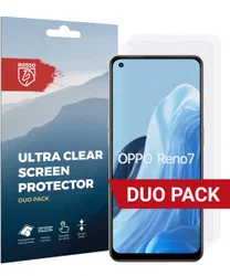 Rosso Oppo Reno 7 Ultra Clear Screen Protector Duo Pack afbeelding
