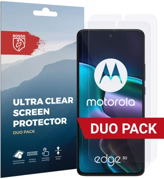 Rosso Motorola Edge 30 Ultra Clear Screen Protector Duo Pack