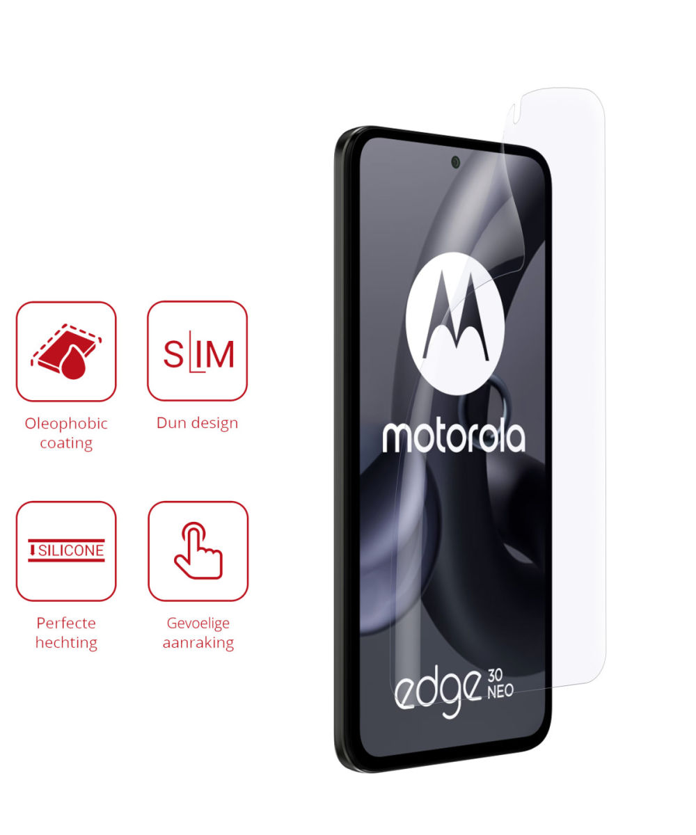 Rosso Motorola Edge 30 Neo Ultra Clear Screen Protector Duo Pack afbeelding 2