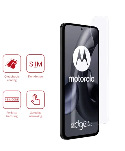 Rosso Motorola Edge 30 Neo Ultra Clear Screen Protector Duo Pack afbeelding 2