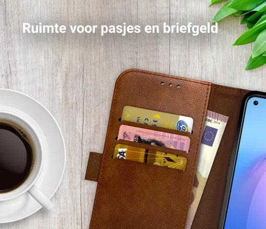 Rosso Element Oppo Reno 8 Hoesje Book Cover Wallet Bruin afbeelding 5