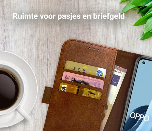 Rosso Element Oppo Reno 7 Hoesje Book Cover Wallet Bruin afbeelding 5