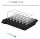 Universeel Oplaad Station 6 Poort USB Oplader 50W Zwart afbeelding 4