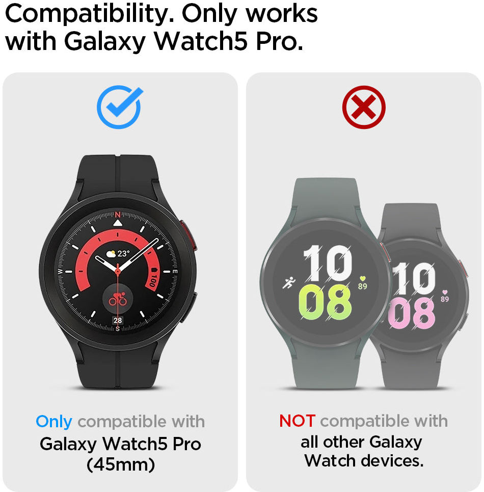 Spigen Liquid Air - Samsung Galaxy Watch 5 Pro Hoesje - Zwart afbeelding 3