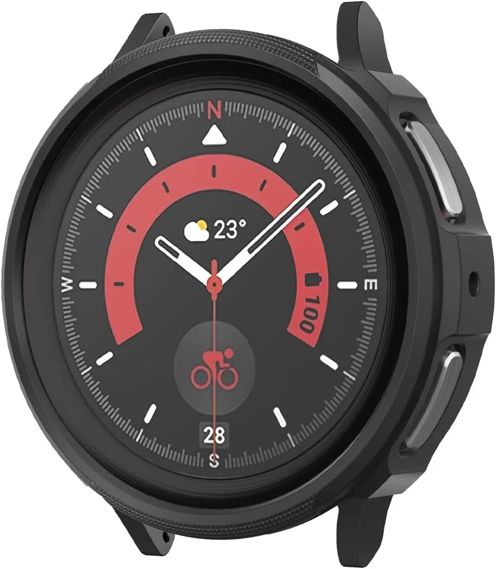 Spigen Liquid Air - Samsung Galaxy Watch 5 Pro Hoesje - Zwart afbeelding 1