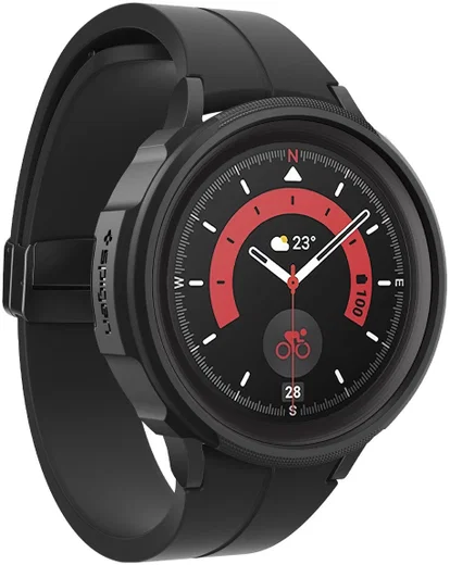 Spigen Liquid Air - Samsung Galaxy Watch 5 Pro Hoesje - Zwart afbeelding 11