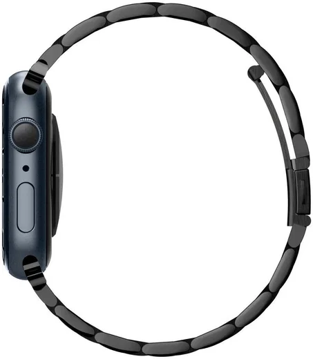 Spigen Modern Fit Apple Watch Bandje - 1-10/SE - 42/41/40/38MM - RVS - Zwart afbeelding 10
