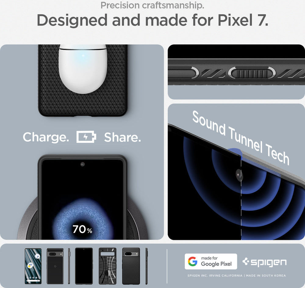 Spigen Liquid Air Google Pixel 7 Hoesje Back Cover Zwart afbeelding 8