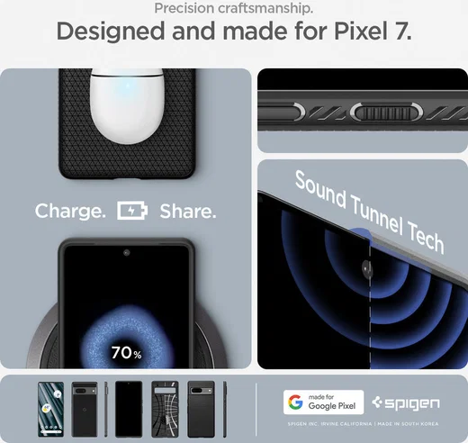 Spigen Liquid Air Google Pixel 7 Hoesje Back Cover Zwart afbeelding 8