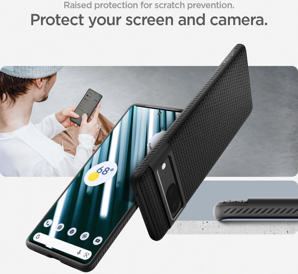 Spigen Liquid Air Google Pixel 7 Hoesje Back Cover Zwart afbeelding 6