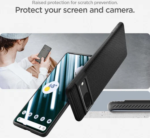 Spigen Liquid Air Google Pixel 7 Hoesje Back Cover Zwart afbeelding 6