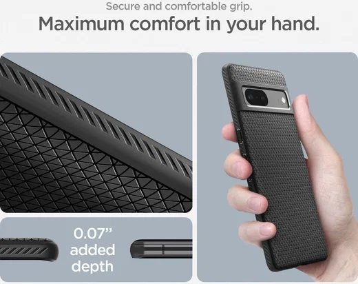 Spigen Liquid Air Google Pixel 7 Hoesje Back Cover Zwart afbeelding 7