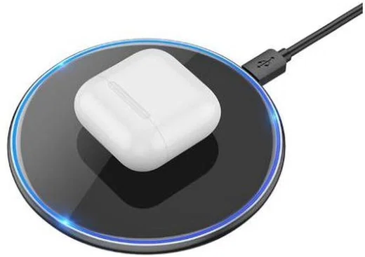 Hoco 15W Draadloze Fast Charge Oplader met USB-C Kabel Zwart afbeelding 4