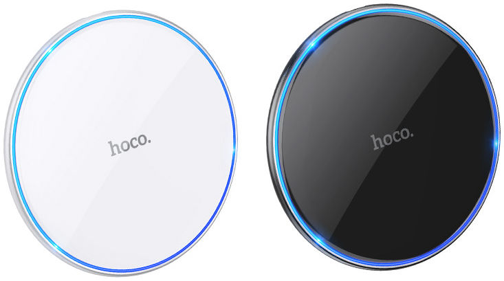 Hoco 15W Draadloze Fast Charge Oplader met USB-C Kabel Wit afbeelding 3